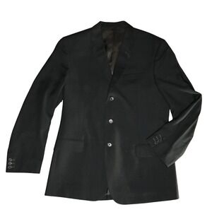 Helmut Lang Vintage Black 100% Lana Wool 3-Button Blazer Jacket Made in Italy 50